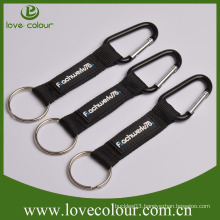 Promotional items polyester keychain carabiner short wrist lanyard